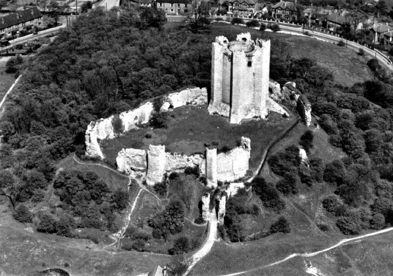 Black and white aerial view, 1972