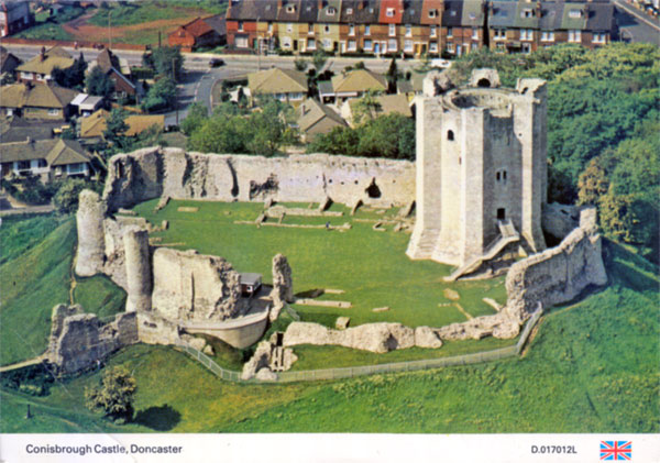 Colour aerial photograph of the castle